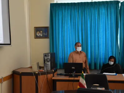 دفاع آقای محمد حسن عینی تاری از پایان نامه کارشناس ارشد خود با عنوان بررسی فراوانی استفاده از ماسک و سطح آگاهی ساکنان روستا های...