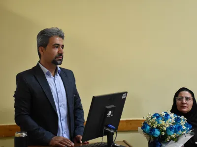 دفاع پایان نامه آقای عظیم کریمی دانشجوی  دکتری تخصصی مهندسی بهداشت حرفه‌ای و ایمنی کار