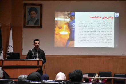 دفاع پایان نامه کارشناسی ارشد سعید محمودیان دانشجوی مهندسی بهداشت حرفه ای و ایمنی کار